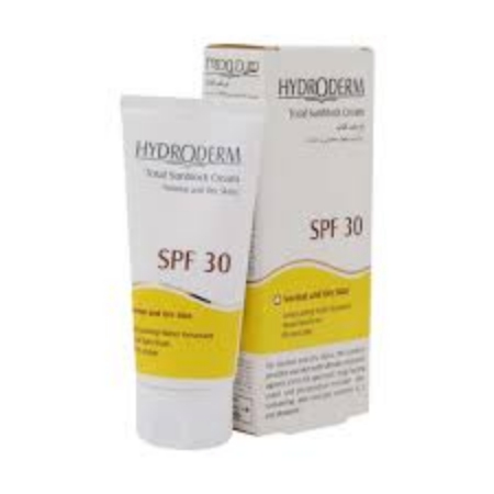 تصویر  کرم ضد آفتاب SPF30 هیدرودرم مناسب پوست خشک – بی رنگ