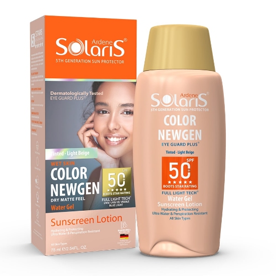 تصویر  لوسیون ضدآفتاب آبرسان فاقد چربی SPF50 کالر نیوژن آردن سولاریس - بژ روشن