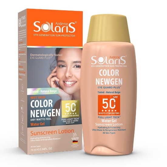 تصویر  لوسیون ضدآفتاب آبرسان فاقد چربی SPF50 کالر نیوژن آردن سولاریس - بژ طبیعی