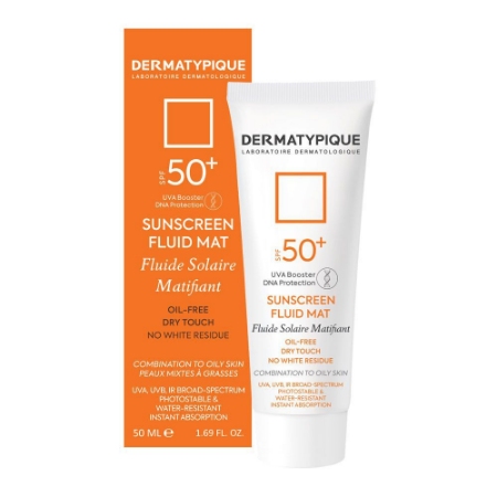 تصویر  ضد آفتاب فلوئید فاقد چربی SPF50 درماتیپیک - بی رنگ
