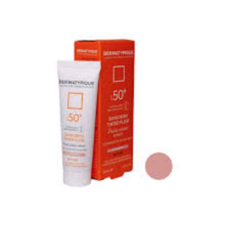 تصویر  فلوئید ضد آفتاب SPF50 فاقد چربی درماتیپیک - رز بژ