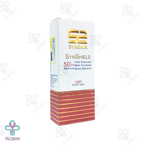 فلوئید ضد آفتاب SPF50 انواع پوست ساین اسکین - بژ روشن