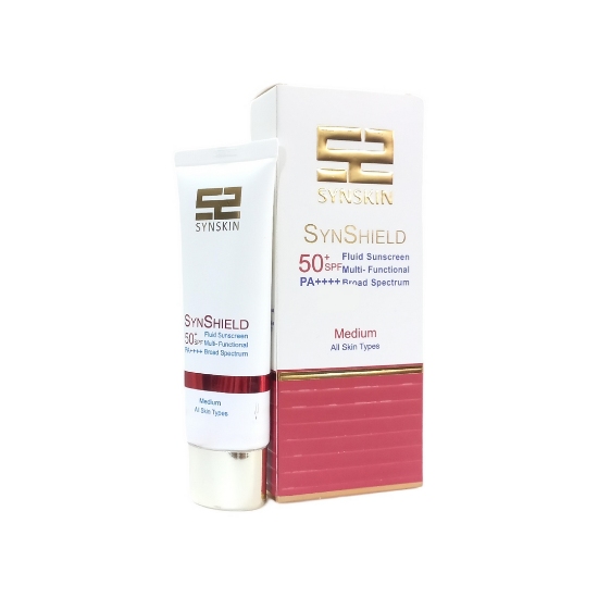 فلوئید ضد آفتاب SPF50 ساین اسکین مناسب انواع پوست - بژ متوسط