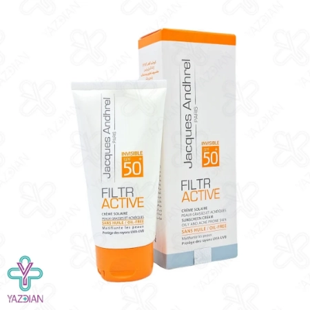کرم ضد آفتاب SPF50 فاقد چربی پوست چرب ژاک آندرل - بی رنگ