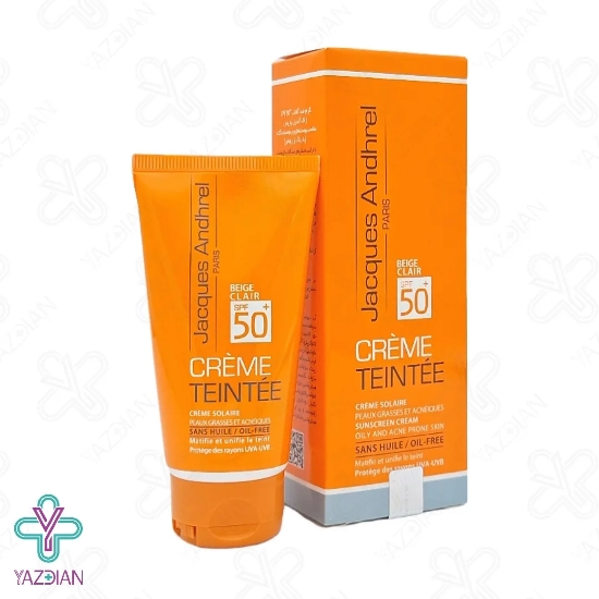 کرم ضد آفتاب SPF50 فاقد چربی پوست چرب ژاک آندرل - بژ روشن