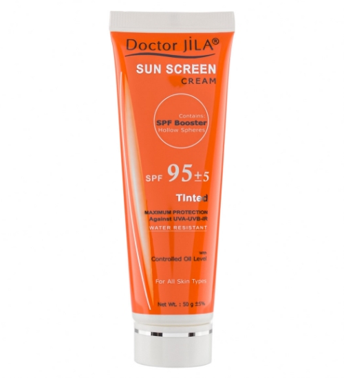 تصویر  کرم ضد آفتاب SPF 95 انواع پوست دکتر ژیلا - رنگی