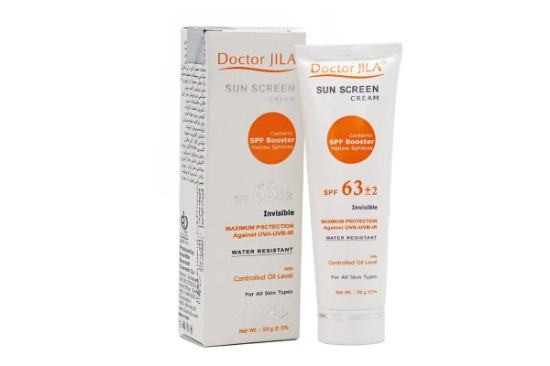 تصویر  کرم ضد آفتاب SPF 63 دکتر ژیلا انواع پوست - بی رنگ