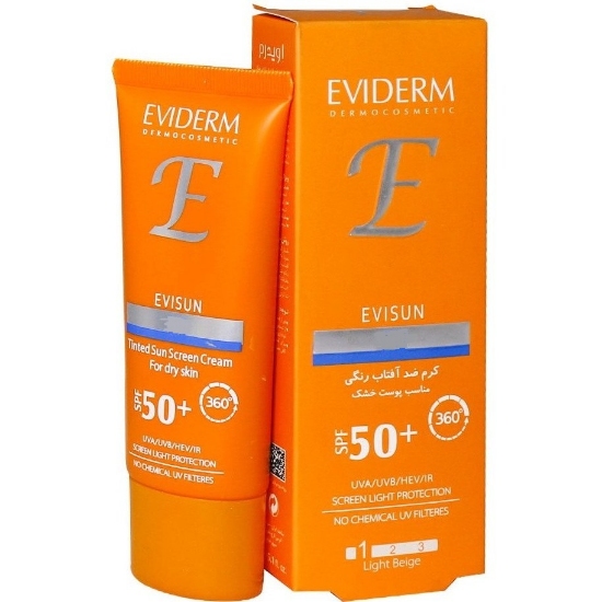 تصویر  کرم ضد آفتاب پوست خشک SPF50 اویدرم - بژ روشن D1