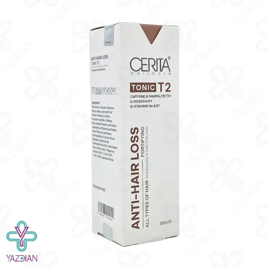 تونیک تقویت کننده و ضدریزش مو T2 سریتا - 50 میلی لیتر