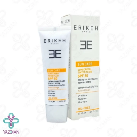 فلوئید ضد آفتاب SPF50 فاقد چربی اریکه - بژ طبیعی 