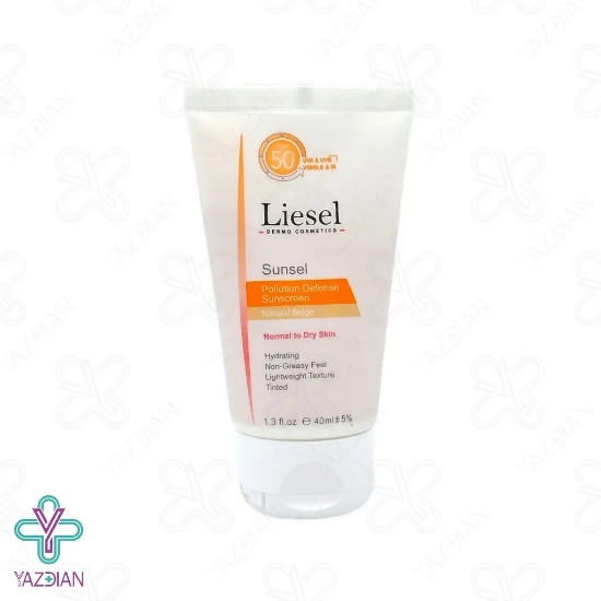 کرم ضد آفتاب SPF50 پوست خشک لایسل - بژ طبیعی	