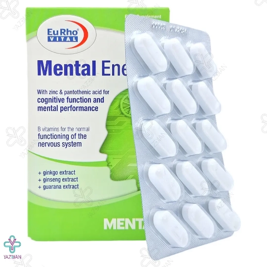 قرص تقویت مغز منتال انرژی یورویتال - 60 عددی	