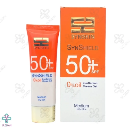 کرم ژل ضد آفتاب SPF50 فاقد چربی ساین اسکین - بژ متوسط	