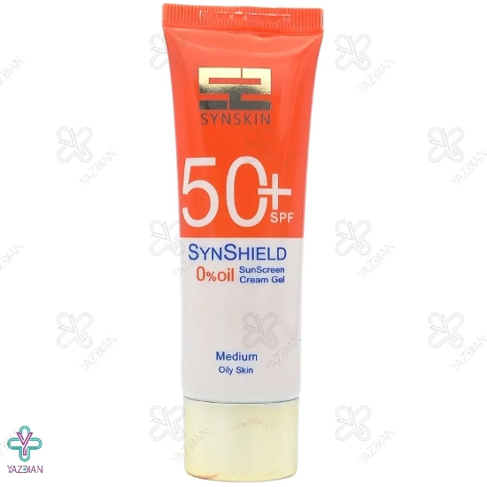 کرم ژل ضد آفتاب SPF50 فاقد چربی ساین اسکین - بژ متوسط	