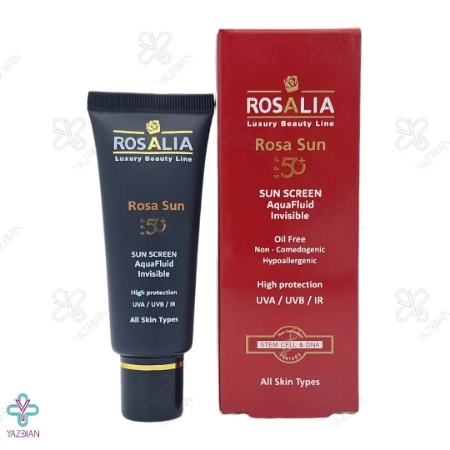 کرم ضد آفتاب SPF 50 رزالیا مناسب انواع پوست - بی رنگ	