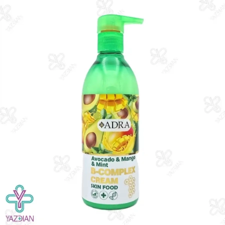 کرم مرطوب کننده پمپی ب کمپلکس آدرا حاوی آووکادو و انبه - 350 میلی لیتر