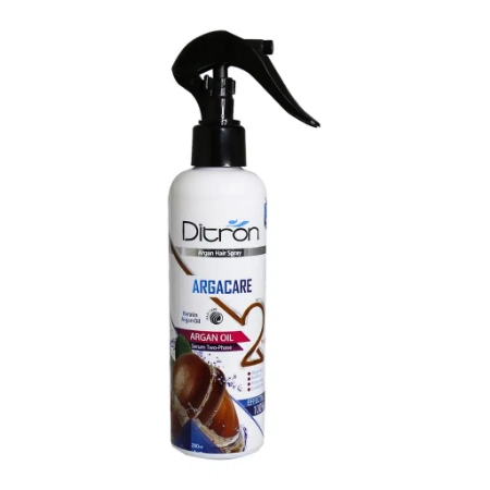 تصویر  اسپری دو فاز رطوبت رسان مو دیترون حاوی کراتین و روغن آرگان - 250 میلی لیتر