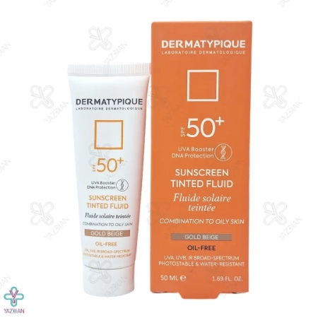 فلوئید ضد آفتاب SPF50 پوست چرب درماتیپیک - بژ طلایی