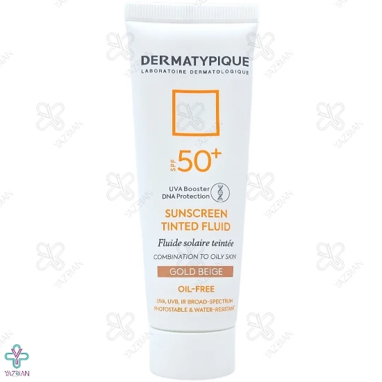 فلوئید ضد آفتاب SPF50 پوست چرب درماتیپیک - بژ طلایی