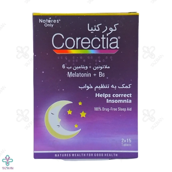 قرص آرامبخش ملاتونین 3 + ب6 کورکتیا نیچرز اونلی - 30 عددی