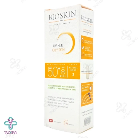 کرم ضد آفتاب SPF 50 فاقد چربی بایو اسکین پلاس - بژ طبیعی