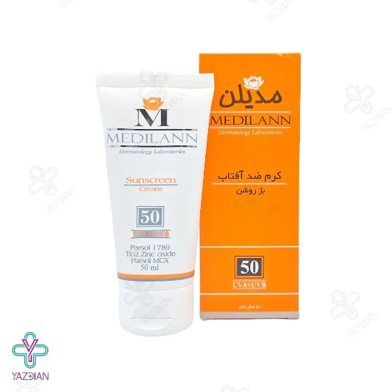 کرم ضد آفتاب SPF 50 مدیلن پوست خشک و معمولی - بژ روشن