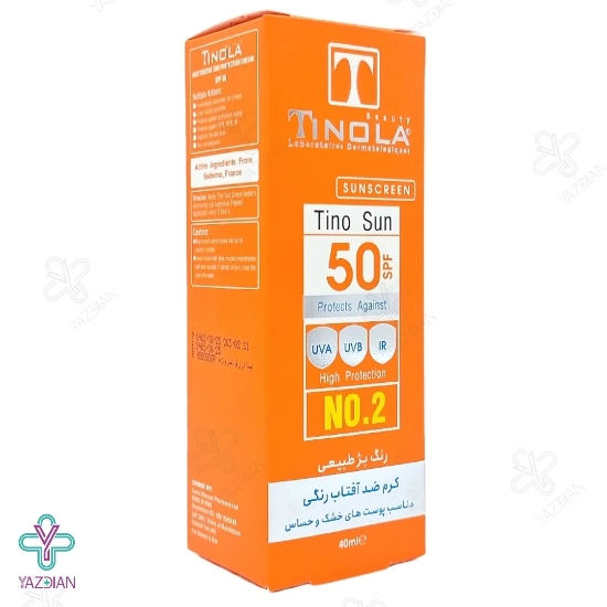 کرم ضد آفتاب SPF50 پوست خشک تینولا - بژ طبیعی	