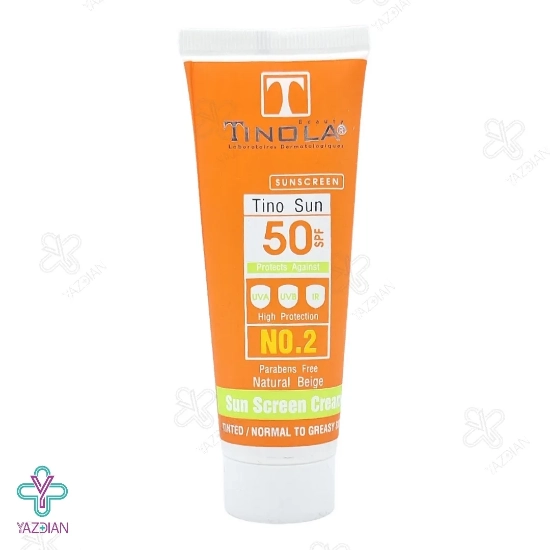 کرم ضد آفتاب SPF50 فاقد چربی تینولا - بژ طبیعی	