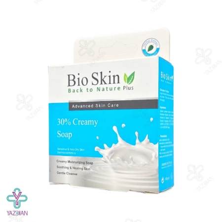 صابون مرطوب کننده کرم دار 30 درصد بایو اسکین پلاس - 100 گرم