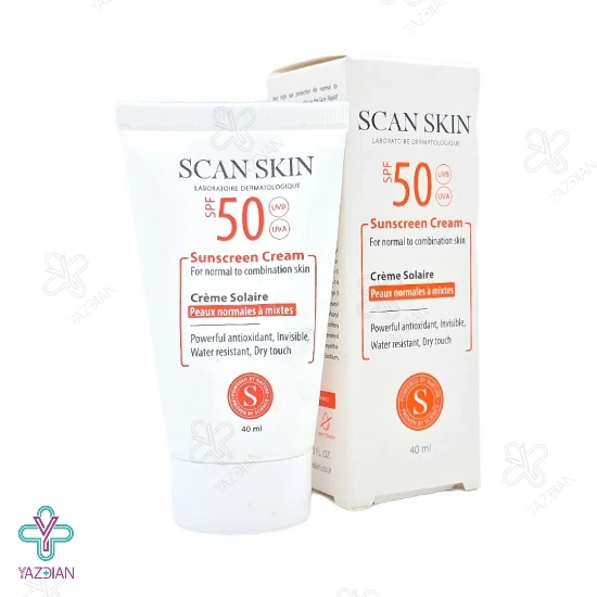 کرم ضد آفتاب SPF50 پوست نرمال تا مختلط اسکن اسکین - بی رنگ