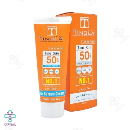 کرم ضد آفتاب SPF50 پوست خشک تینولا - بژ روشن	