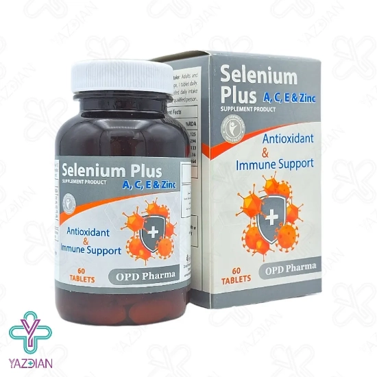قرص تقویت سیستم ایمنی سلنیوم پلاس او پی دی فارما - 60 عددی	