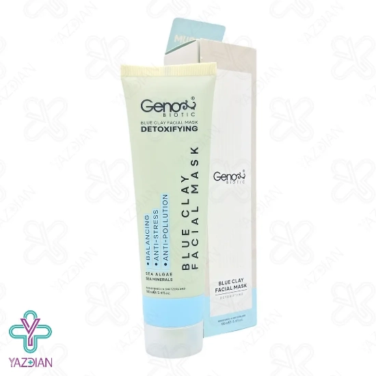 ماسک صورت و گردن خاک رس آبی ژنوبایوتیک - 100 میلی لیتر	