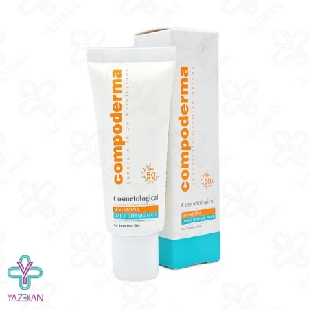 کرم ضد آفتاب SPF50 پوست حساس کامپودرما – بی رنگ	
