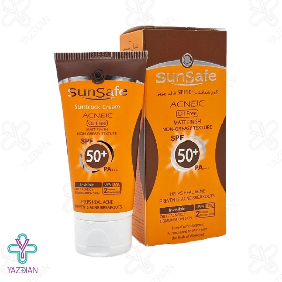 کرم ضد آفتاب SPF 50 فاقد چربی سان سیف - بی رنگ	