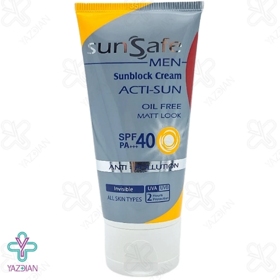 کرم ضد آفتاب آقایان SPF 40 سان سیف - بی رنگ	