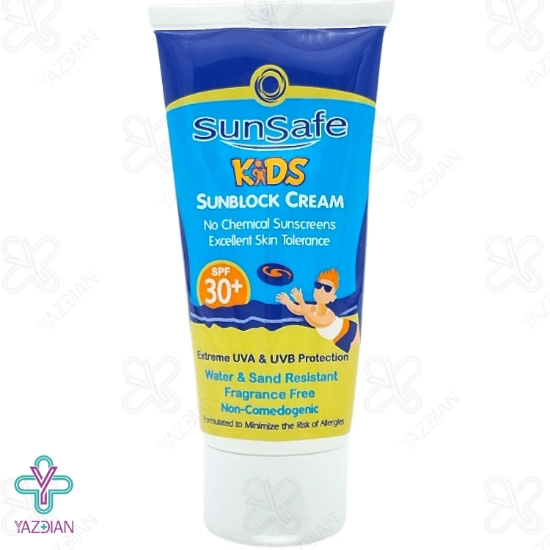 کرم ضد آفتاب کودکان SPF 30 سان سیف - بی رنگ	