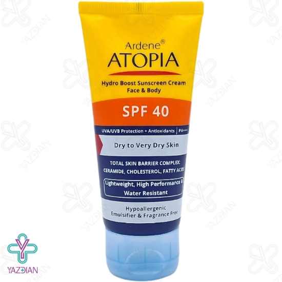 کرم ضد آفتاب SPF 40 آتوپیا آردن مناسب پوست خشک و خیلی خشک - بی رنگ	