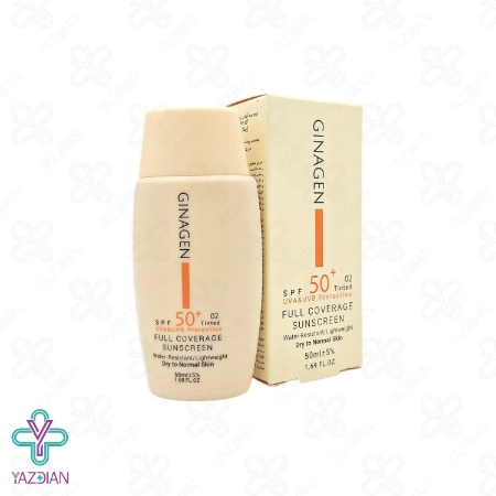 کرم ضد آفتاب SPF50 پوست خشک ژیناژن - رنگی 02	