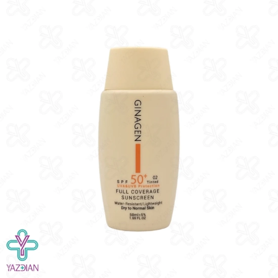 کرم ضد آفتاب SPF50 پوست خشک ژیناژن - رنگی 02	